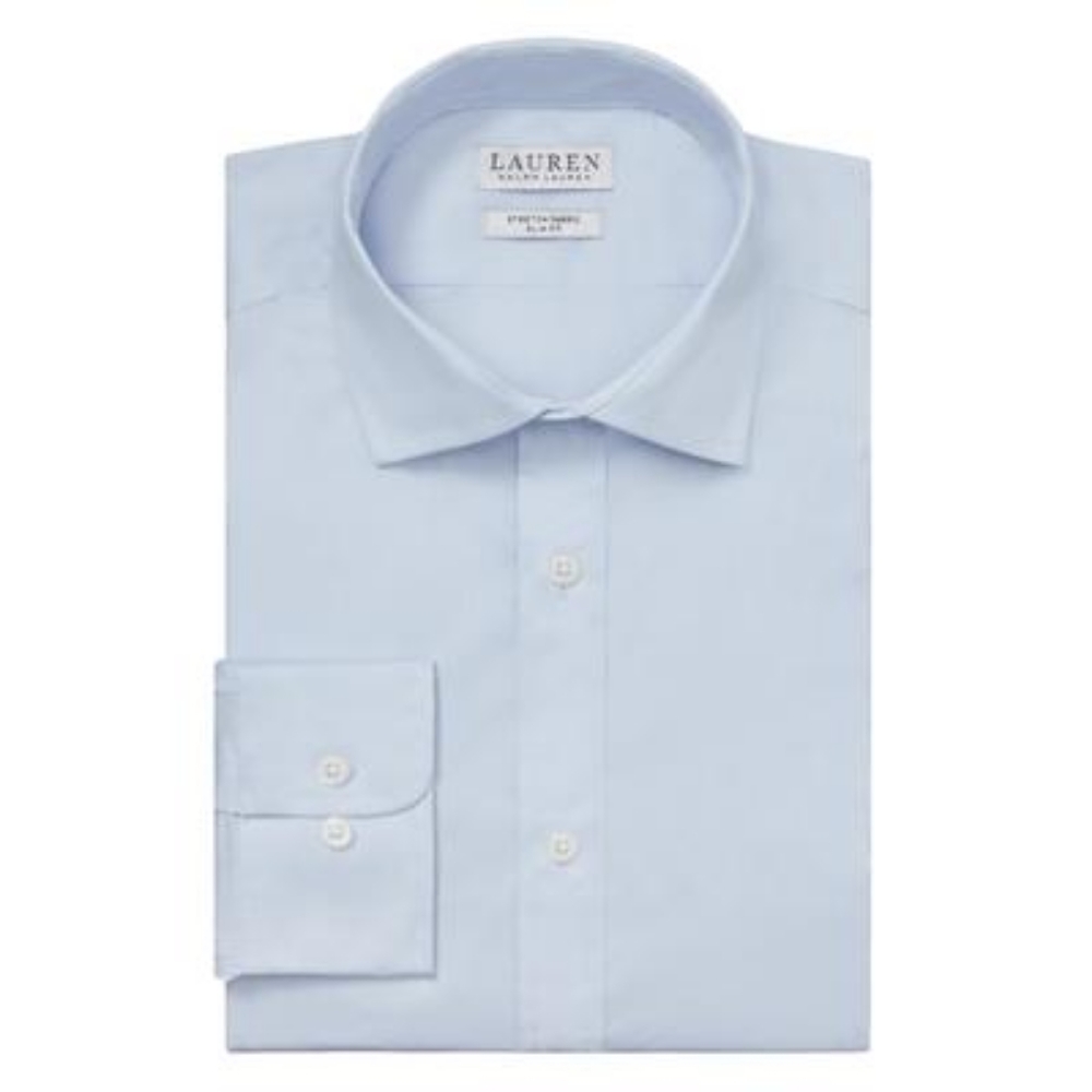 Lauren Ralph Lauren Men's Ultra-Flex Stretch Slim Fit Dress Shirt - Light Blue